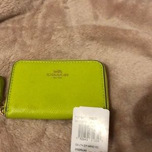 Coach small zip card case